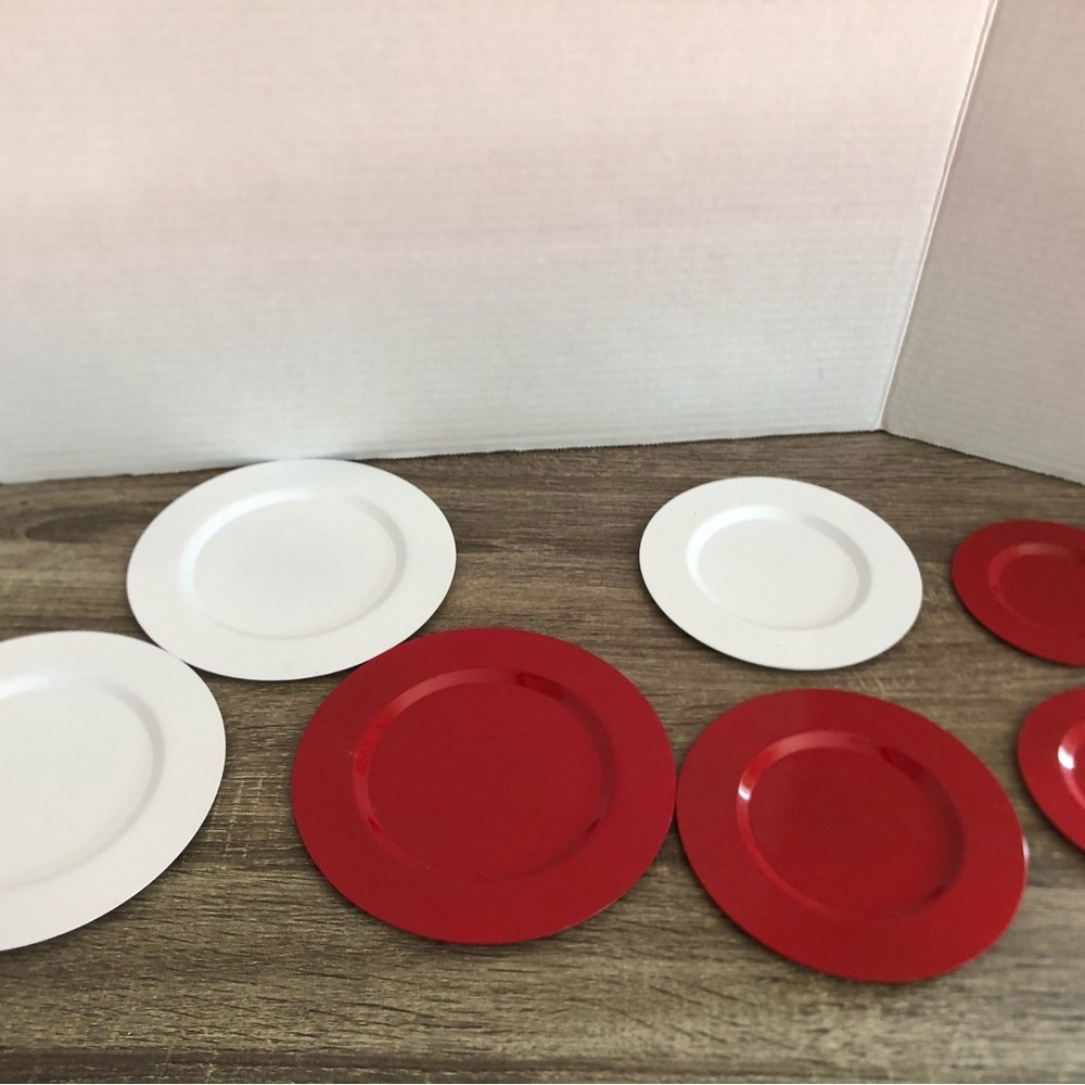 Department 56 Red and White Mini Plates